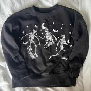 Black Skeleton Graphic Boys Sweater